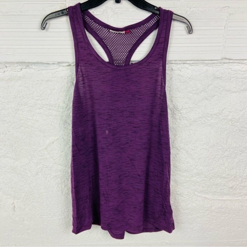 So Purple Sleeveless racerback mesh Women's Top size large